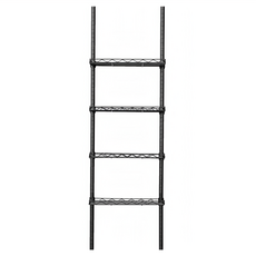 dayneeds 日需百備 頂天立地烤漆收納架 搭ㄇ網 4片 附PP板 4片 置物架/多功能網架/掛衣架, 烤漆黑, 1個