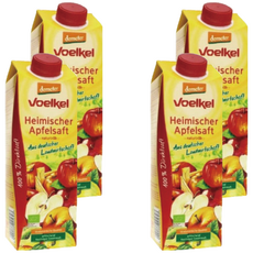 VOELKEL 維可 蘋果原汁 利樂包, 1L, 4瓶