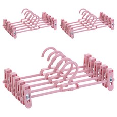 半島良品 輕巧居家防滑無痕褲架, 15個, 櫻花粉