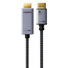 CODEWAY 4K DP 1.2 轉 HDMI 1.4 影音傳輸線, 1.5m, 1條