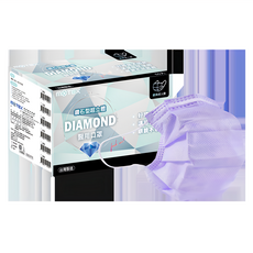 MOTEX 摩戴舒 醫療用口罩 未滅菌 鑽石型氣密式口罩, 紫色, 50片, 1盒