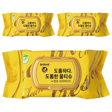 No Brand 掀蓋式厚溼紙巾, 1入, 3包