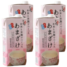Kohsei Foods 鹽麴達人 甘酒，日本米麴釀造，無酒精，孕婦/嬰兒/老人皆可飲用, 1L, 4入
