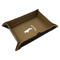 Dr.Wilds 荒野醫生 磁吸扁平收折桌面收納托盤 210g 3.5L 狼棕色, 收納 24.5 x 18 x 8cm/攤開 39 x 32cm, 1個
