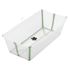 STOKKE Flexi Bath X-Large 摺疊式浴盆加大版 49L, Transparent Green 透明綠, 1組