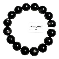 天然黑銀曜石 12mm 39g, 手珠