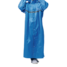 JUMP 將門 金三角 雙重反光 奧樂AuRa 風雨衣, 隱藏收納雨帽, 高耐水壓, 魔鬼氈袖口脖圍, 活力藍, 3XL