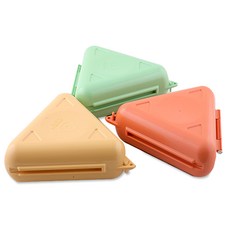 TT.Mom TT Boy 三角飯糰收納盒 ABS 樹脂, 黃色+綠色+橘色, 1組