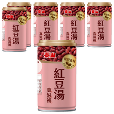 TAISUN 泰山 100%無添加紅豆湯, 330g, 6罐