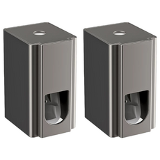 太空鋁擠牙膏器, ABS材質, 尺寸4.5cm x 5.5cm x 9cm, 黑色, 2個