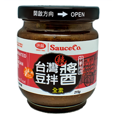 味榮 台灣辣豆拌醬 源釀醬油 熟成半年赤味噌調味, 215g, 1罐