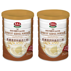 馬玉山 高纖高鈣特級杏仁粉 幫助骨骼強健 嚴選杏仁原豆 口感香濃, 450g, 2罐