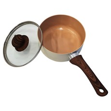 mama cook 媽媽廚 瑞典陶瓷奶鍋組 16cm 2入組 鋁合金基底 陶瓷不沾塗層 電木把手, 1350ml, 2組, 白