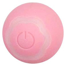 智能滾滾逗貓球 ABS/矽膠材質 150mAh電池 Type-C充電線, 櫻粉 花型球, 1個