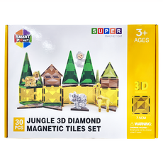 kidmate 孩子王 3D鑽面森林動物磁力片 30p 3歲以上, 1盒