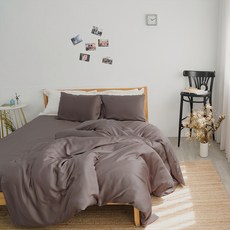 BUHO 布歐 素面文青300織100%TENCELTM純天絲 雙人兩用被 摩卡咖 6 x 7尺