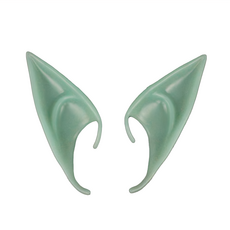 理享家 萬聖節裝扮cosplay 精靈耳朵 哥布林綠短耳 10 x 6.5 x 4cm 4個, 1組