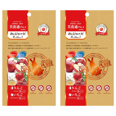 RIVERD REPUBLIC 小動物用鮮味果泥 蘋果+草莓 Set, 純天然無添加, 適合鼠兔蜜袋鼯等小動物食用, 30g, 2袋