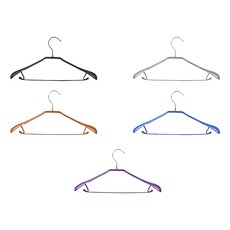 Craftsman In Storage 收納職人 寬肩無痕乾濕兩用多功能衣架 45cm, 顏色隨機, 5個