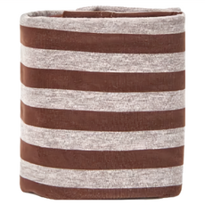 DPILLOW 抗敏棉柔針織旅行枕巾 兩邊鬆緊帶設計, 棕條紋, 76 x 51cm, 1個