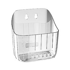 日本 SP SAUCE 吊掛黏貼兩用式可上下串連瀝水籃, 19.4 x 12.5 x 19 cm, 透明, 1個