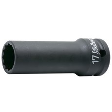 Koken 1/2" 衝擊半長套筒 14306X 12角 17mm 鷹架用, 1個