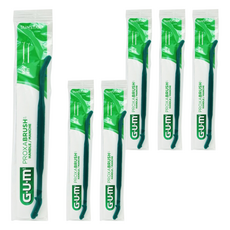 SUNSTAR 三詩達 G.U.M 塑膠雙頭齒間刷柄 不含刷頭, 1入, 6支