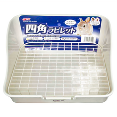 GEX 兔子方型便盆, 白色, 1個