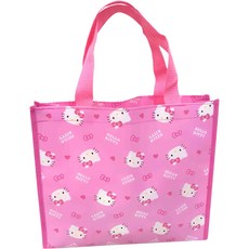 Hello Kitty 凱蒂貓 覆膜收納袋 小橫款, 1入, 粉色