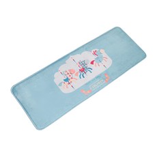 Cotton Field 棉花田傢飾 法蘭絨印花防滑走道毯 - 旋轉木馬 100%聚酯纖維, 108 x 39cm