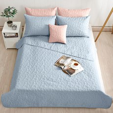 The Zari 兩用絎縫薄被, 乳藍色