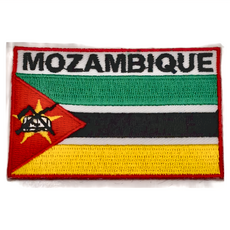 A-ONE 匯旺 莫桑比克國旗刺繡布貼 背部自黏 8x5cm 台灣製, 莫桑比克, 1件