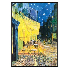 菠蘿選畫所 梵谷 夜晚的咖啡館露台II AVAR3408B, 黑色