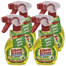 ELBOW GREASE WASHING UP SPRAY LEMON 英潔利 檸檬噴霧洗碗精, 500ml, 4瓶, 1組