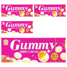 義美 QQ糖巧克球 草莓煉乳, 50g, 4盒