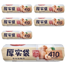 Maryya 美麗雅 厚實保鮮袋, PE材質, 用於熟食包裝, 可冷凍儲藏, 耐高溫 110°C, 耐低溫 -60°C, 中(28 x 22cm), 410入, 6個