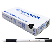 PLATINUM 白金牌 自動原子筆 BK-10 0.7mm 12支入, 黑色, 1盒
