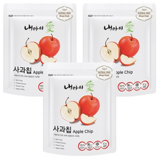 Naeiae 水果乾 蘋果, 零下負40度冷凍技術, 無油炸無防腐劑無添加, 適合幼兒抓握, 12g, 3包