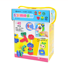 世一文化 配對轉轉螺絲, 形狀vs顏色 Set 40, 益智玩具, Multi-colored, 1盒