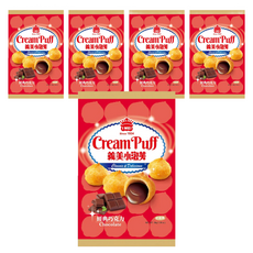 義美 小泡芙 經典巧克力, 39g, 5盒