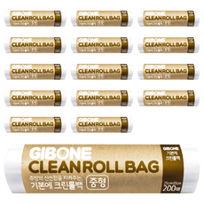GIBONE 捲筒式透明保鮮袋 Set 200入, M(25 x 35cm), 15捲