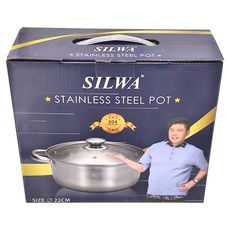 SILWA 西華名鍋 304不鏽鋼湯鍋 22公分, ESW-022ST-4, 1個