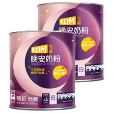 KLIM 克寧 晚安奶粉，添加珍貴芝麻素，高鈣低脂, 750g, 2罐