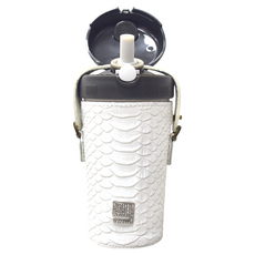 PURENINE Kids 頂級時尚彈蓋保溫杯 附杯套+背帶, 戶外旅行兒童水壺, Multi-color, 290ml, 1組