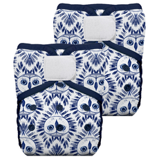 THIRSTIES 成長型 口袋式布尿布 有機棉, Night Owl, 2件