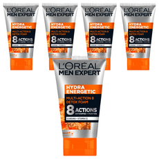 L'OREAL PARiS 巴黎萊雅 台灣公司貨 8效勁能深層洗面乳, 100ml, 5條