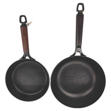 HAPPYCALL NOIRE 石墨烯IH鈦熔岩雙鍋組, 平底鍋 22cm + 萬用鍋 22cm, 4001-0033-00 + 4001-0037-00, 1組