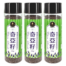 MR.JOHNSON 強森先生 奇亞籽 鼠尾草籽, 營養豐富 順暢保養 體內環保 保健首選 純素配方, 3瓶, 250g