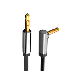 山澤3.5mm公對公Aux高保真抗干擾90度音源線扁線 1M, 單一商品, 1條