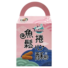 臺南市農會 虱目魚鬆捲心酥禮盒, 168g, 1盒